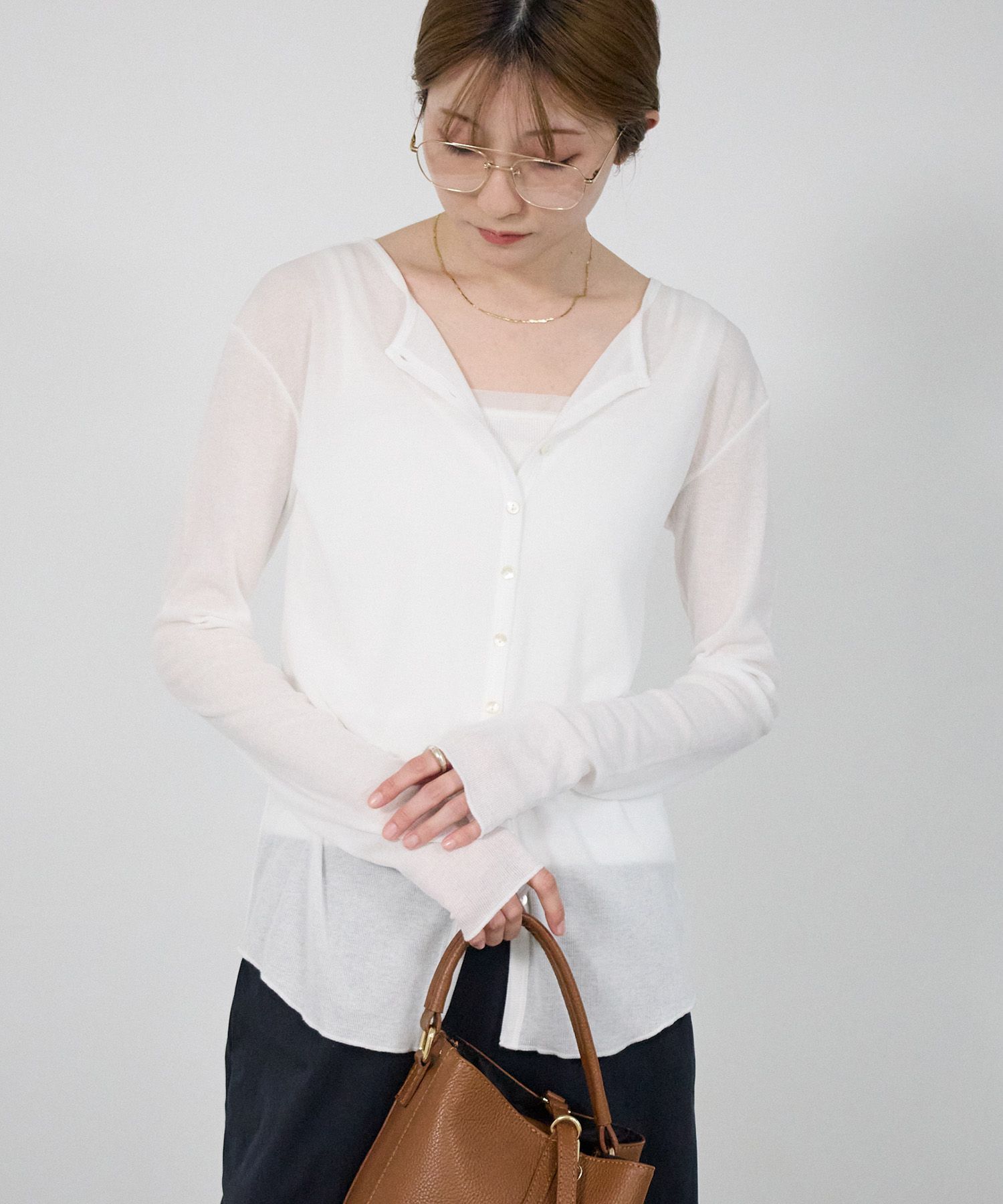 BABYLONE「【2WAY】シアーテレコプルオーバー」|Tシャツ・カットソー|ﾎﾜｲﾄ