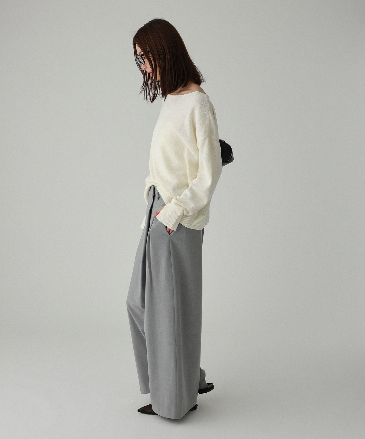 BABYLONE「ブークレボートネックプルオーバー」|ニット・セーター|