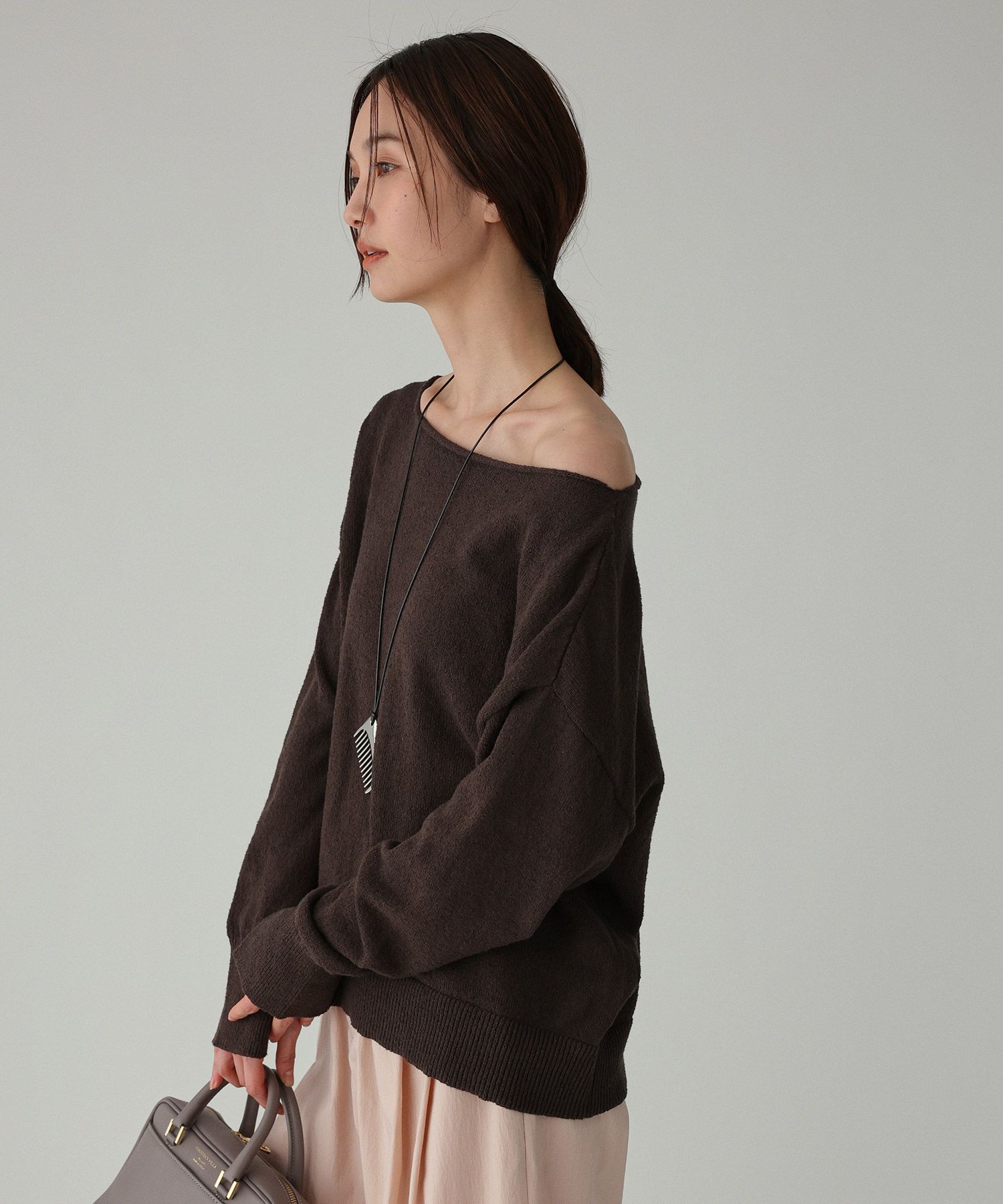 BABYLONE「ブークレボートネックプルオーバー」|ニット・セーター|