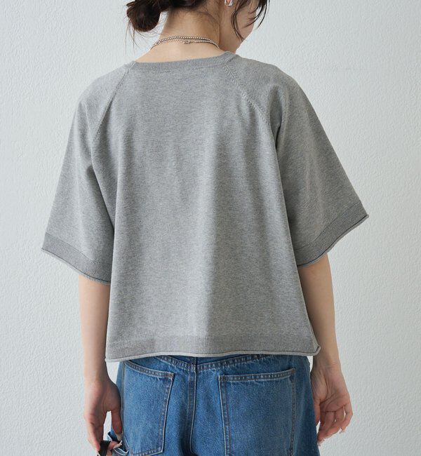  「アソートプリントハーフスリーブニット」|ニット・セーター|