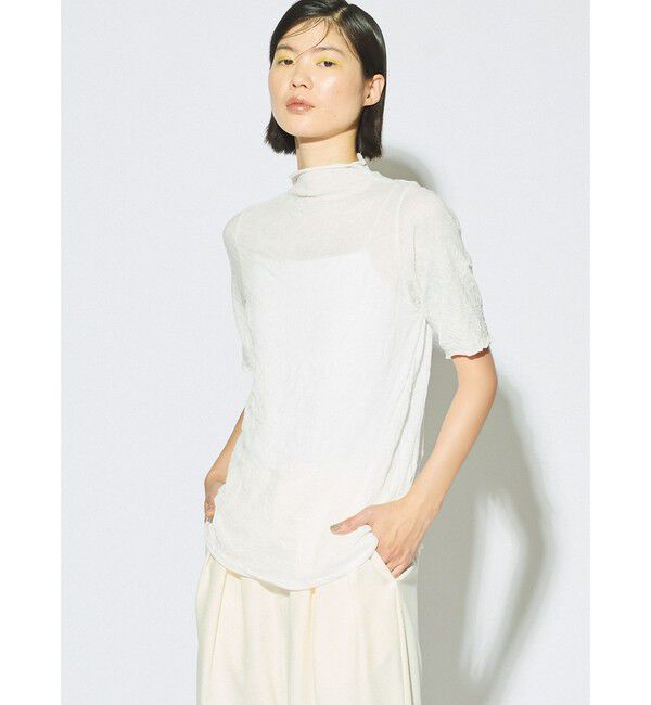 MIDIUMISOLID「MIDIUMISOLID for Ladies シースルーハイネックスリーブインナー」|Tシャツ・カットソー|