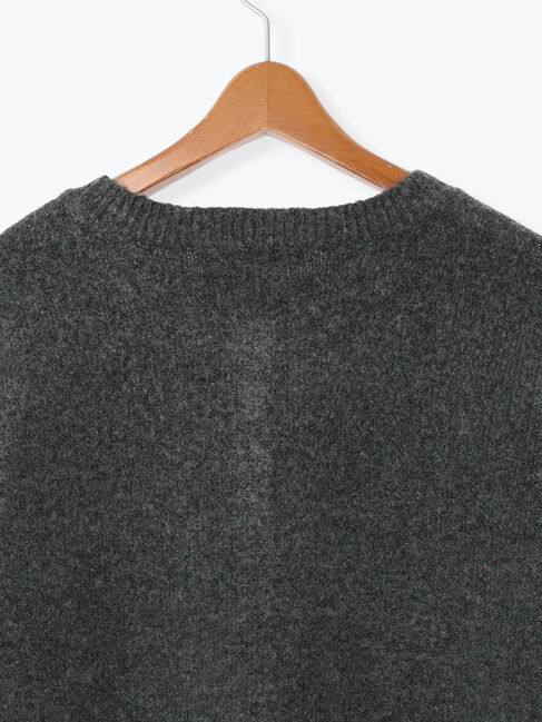 Lugnoncure「ウール混ふわふわクルーネックカーディガン」|カーディガン|