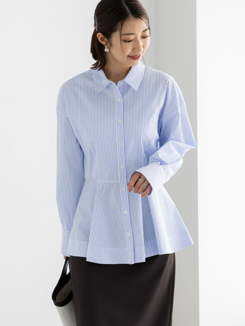 Te chichi「ペプラムシャツ」|シャツ・ブラウス|サックスブルー