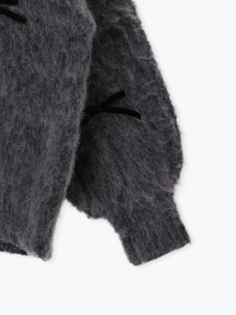 Samansa Mos2「ベロアリボン付ニット」|ニット・セーター|