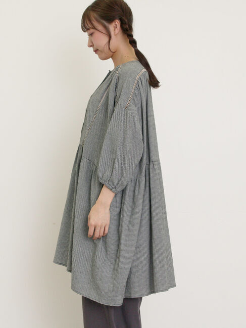 Samansa Mos2「はしごレースふんわりチュニック」|シャツ・ブラウス|