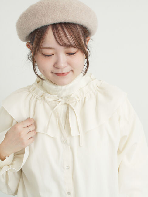 Samansa Mos2「フリル襟ブラウス」|シャツ・ブラウス|