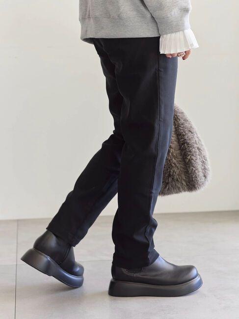 Samansa Mos2 blue「裏起毛ストレッチパンツ」|その他|