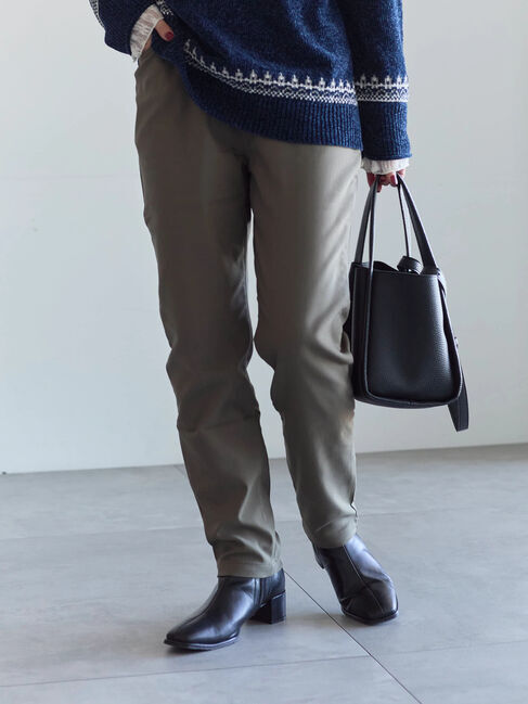 Samansa Mos2 blue「裏起毛ストレッチパンツ」|その他|