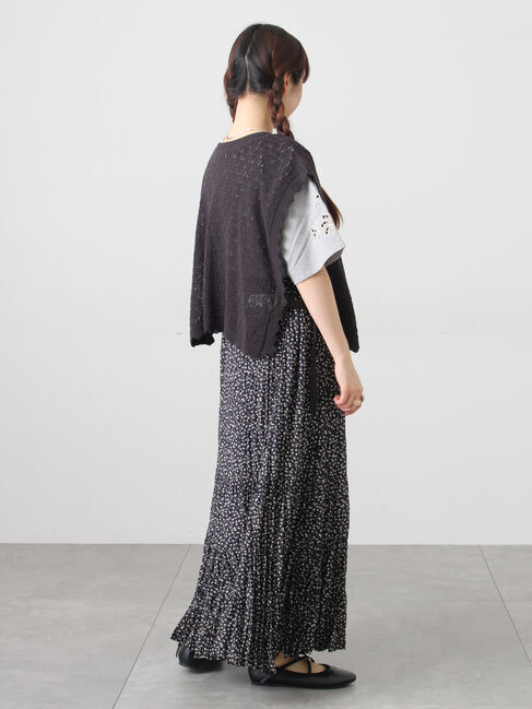 Samansa Mos2「三角ストール付カットワーク刺繍Tシャツ」|Tシャツ・カットソー|