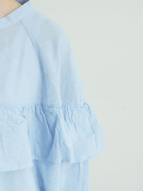 Samansa Mos2「切替フリルチュニック」|シャツ・ブラウス|