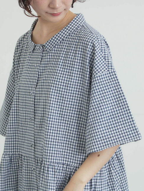 Samansa Mos2「《新色追加》ちび襟シャツワンピース【WEB限定】」|ワンピース|