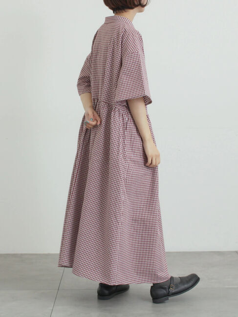 Samansa Mos2「《新色追加》ちび襟シャツワンピース【WEB限定】」|ワンピース|