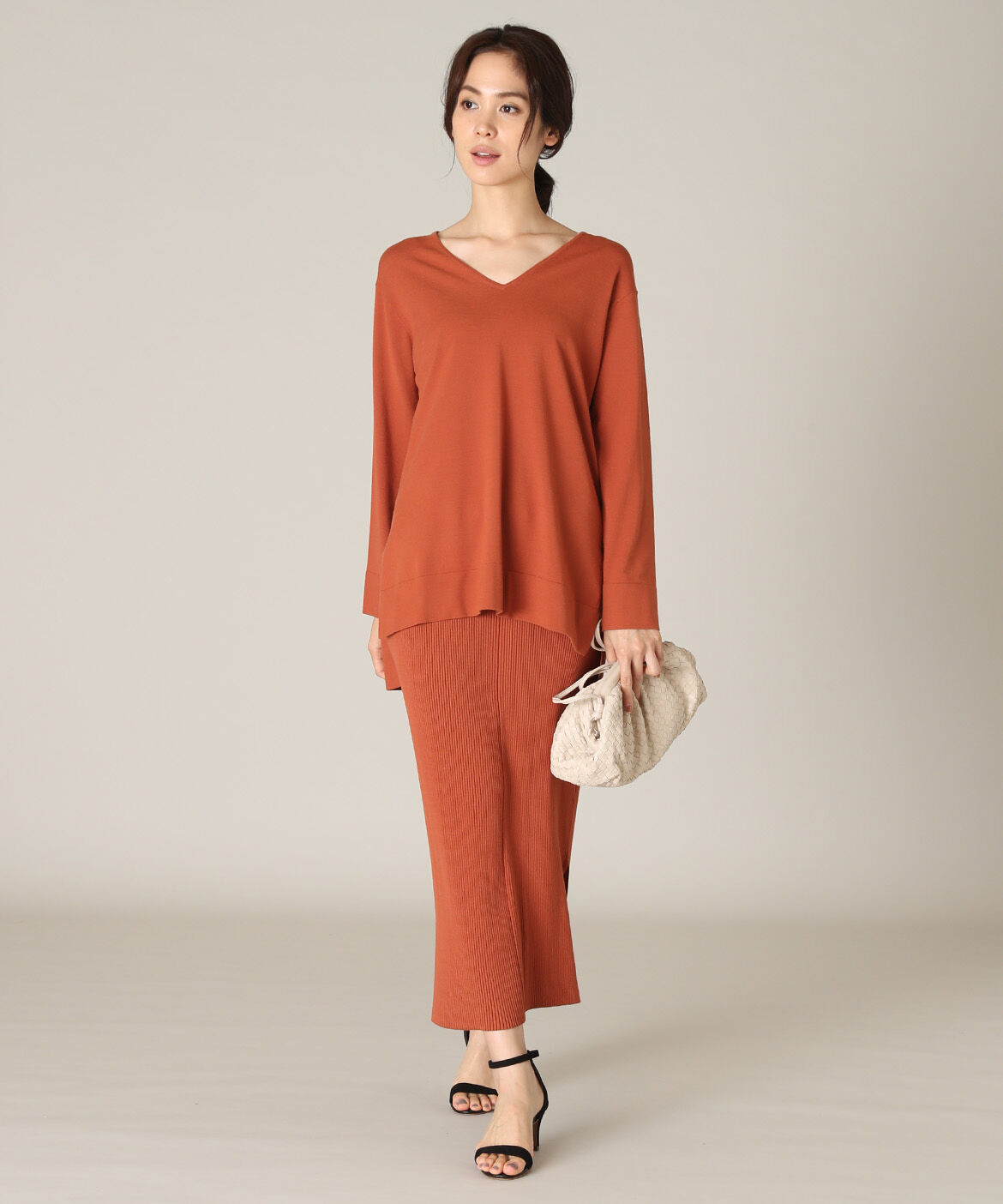 7-IDconcept.「サイドスリットVネックニット」|ニット・セーター|