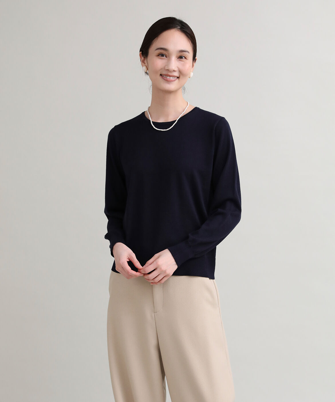 DAY by DAY it&rsquo;s international「ベーシッククルーネックニット《HARMONY》」|ニット・セーター|ネイビー