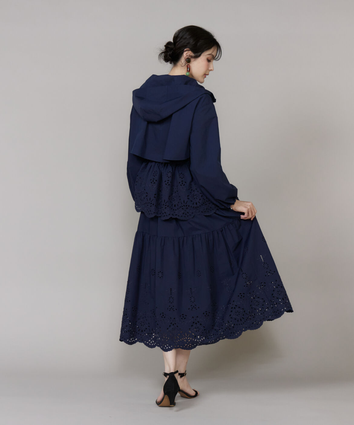 Maglie le cassetto「《プラスサイズ》ラッシュガードレーススカート《M Maglie le cassetto》」|フレア|