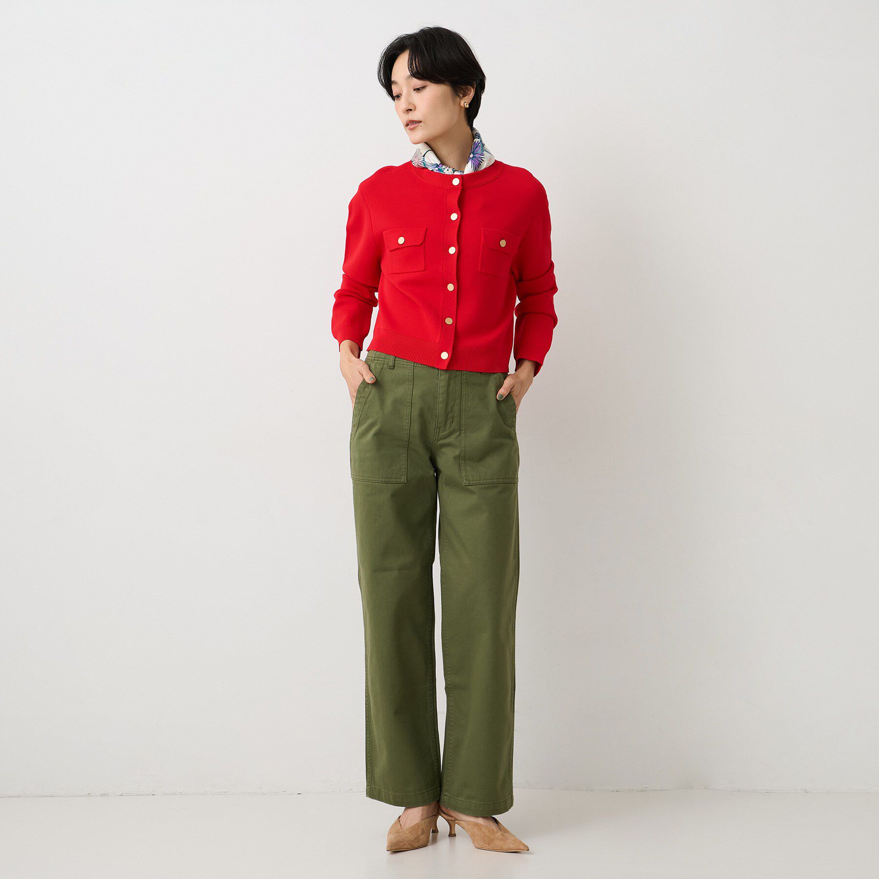 UNTITLED「【洗える/ジャケット風】ミラノリブカーディガン」|カーディガン|