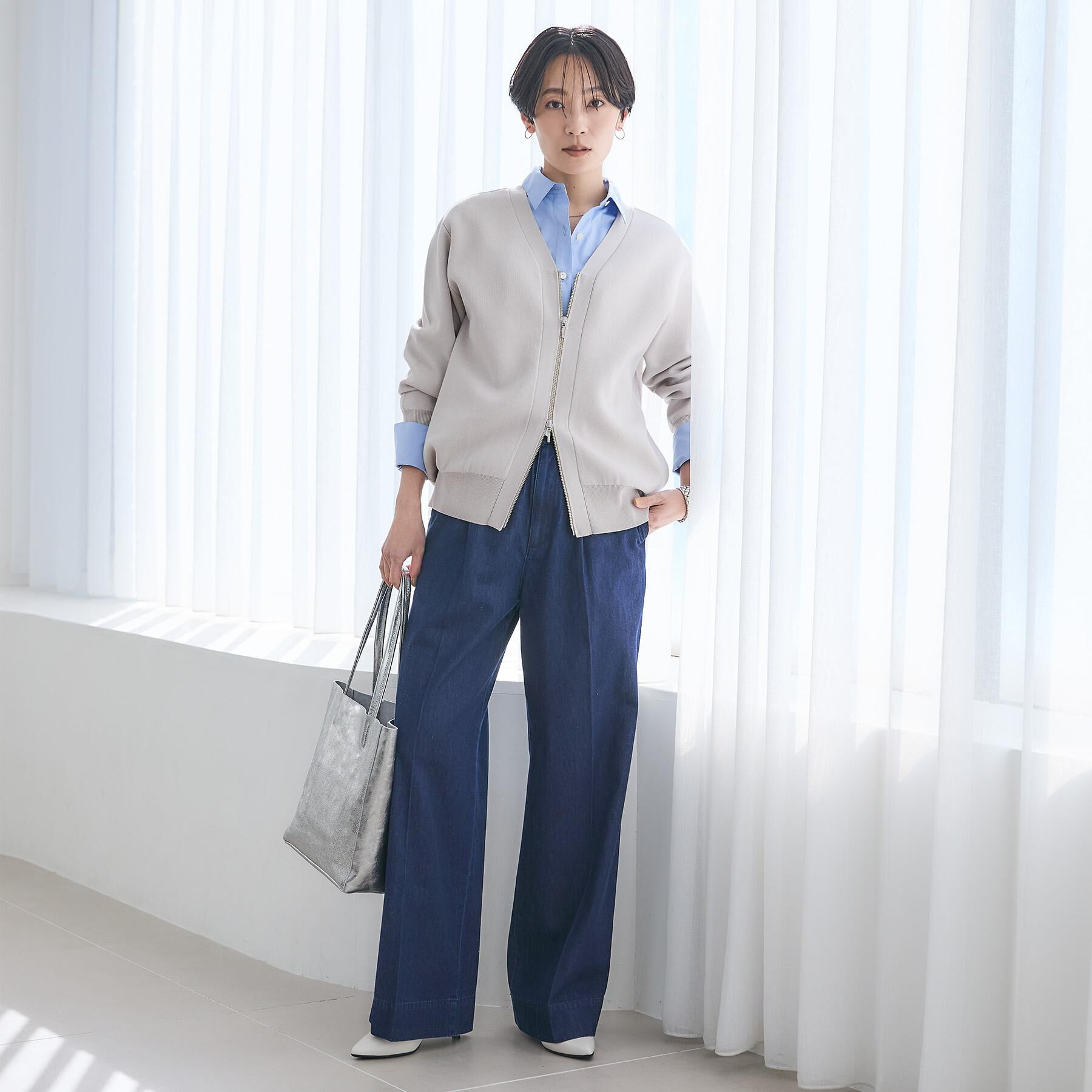 UNTITLED「【セットアップ可/ワイド】ライトウェイトデニムパンツ」|デニム|