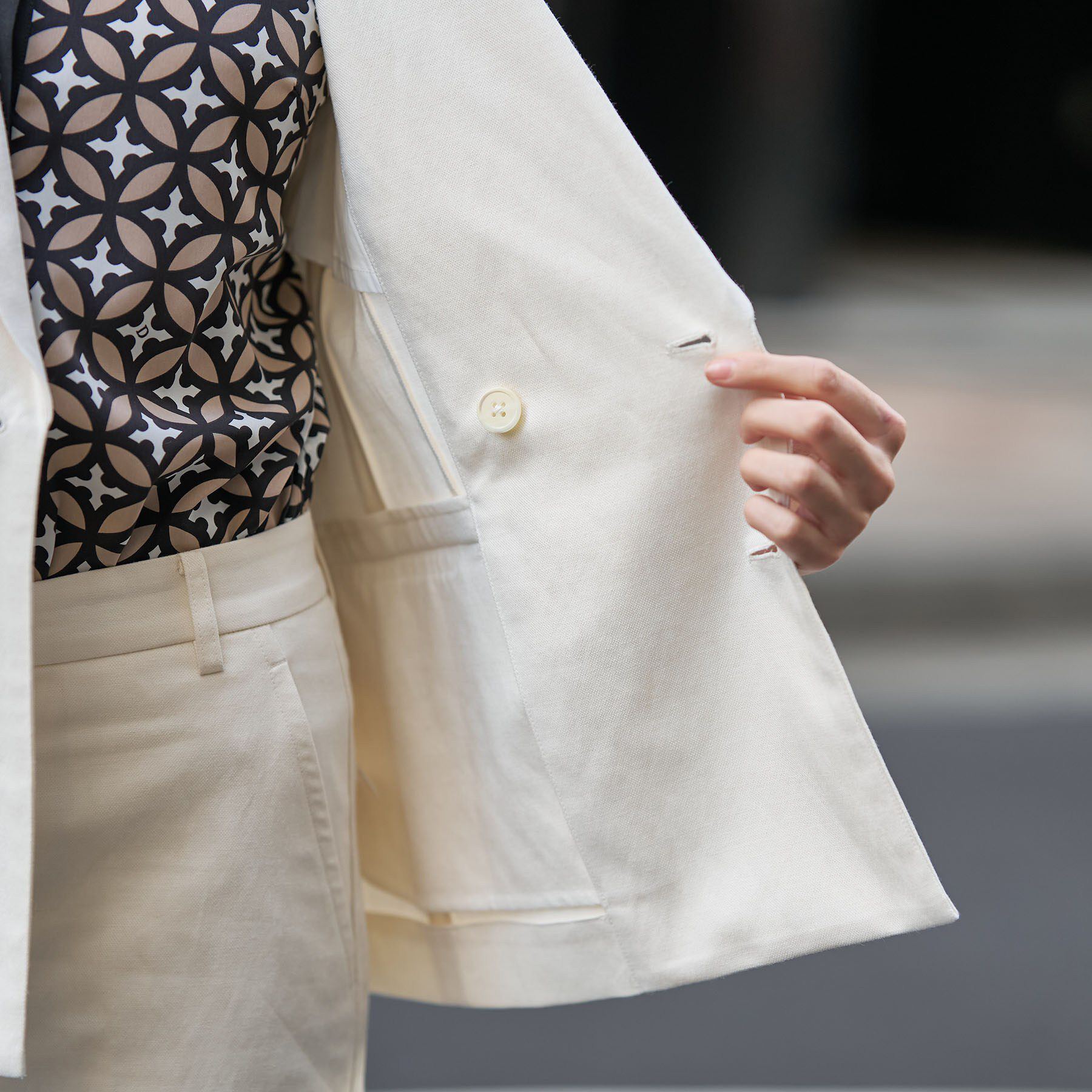 DRESSTERIOR「【セットアップ可】リネンブレンドダブルブレストジャケット」|テーラードジャケット|