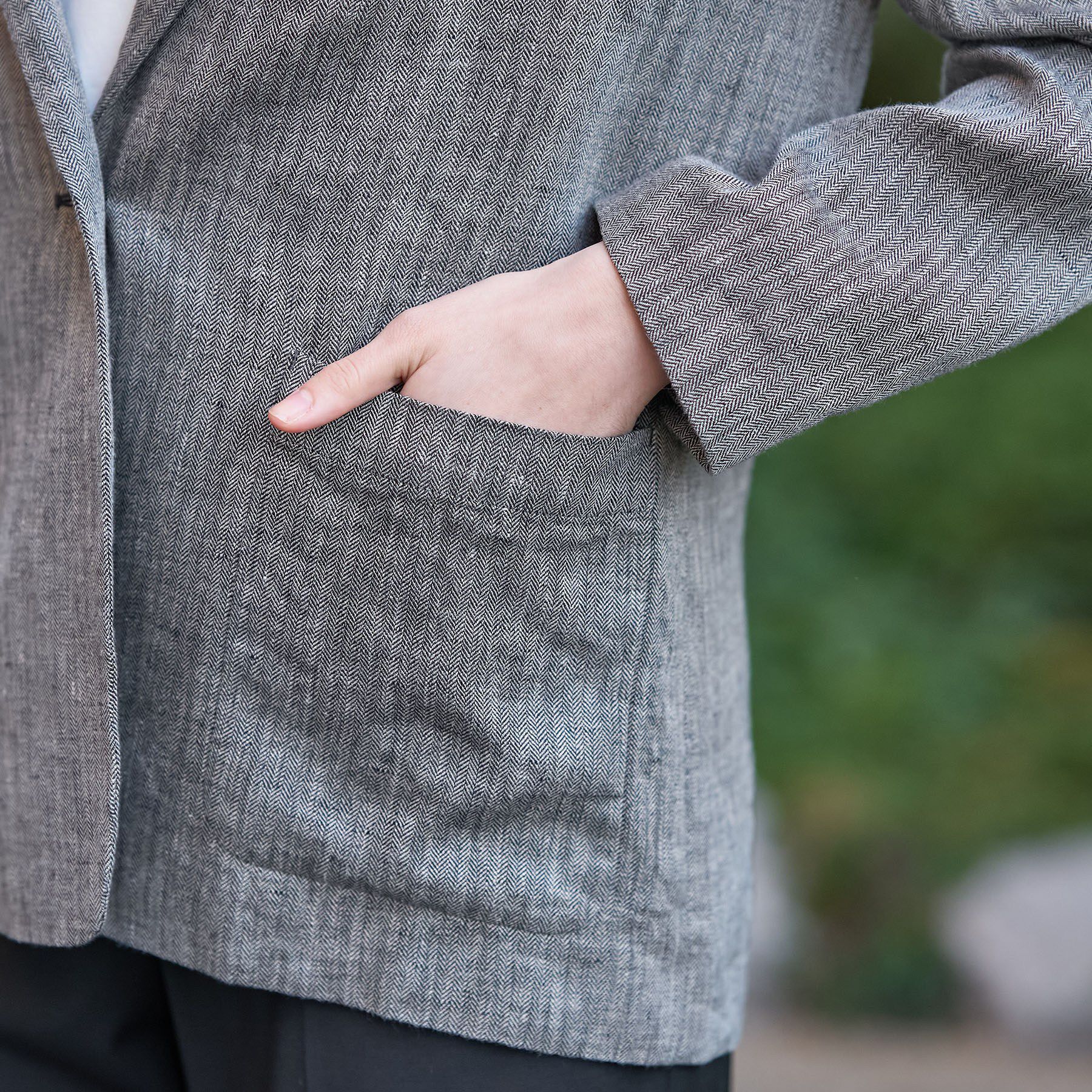 DRESSTERIOR「ウォッシャブルリネン ライトジャケット」|テーラードジャケット|