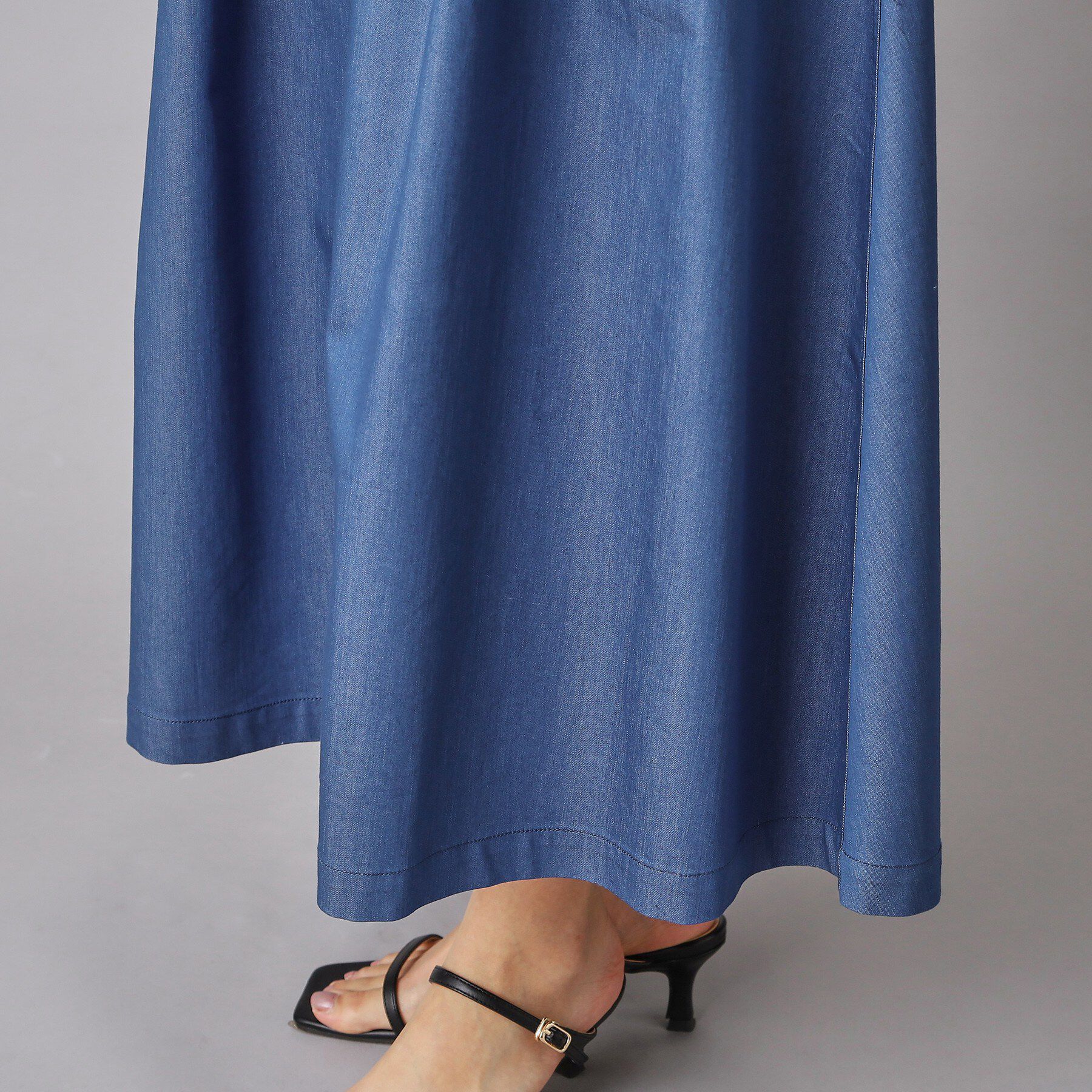 DRESSTERIOR「クールタッチ デニムライク タックスカート」|スカート|