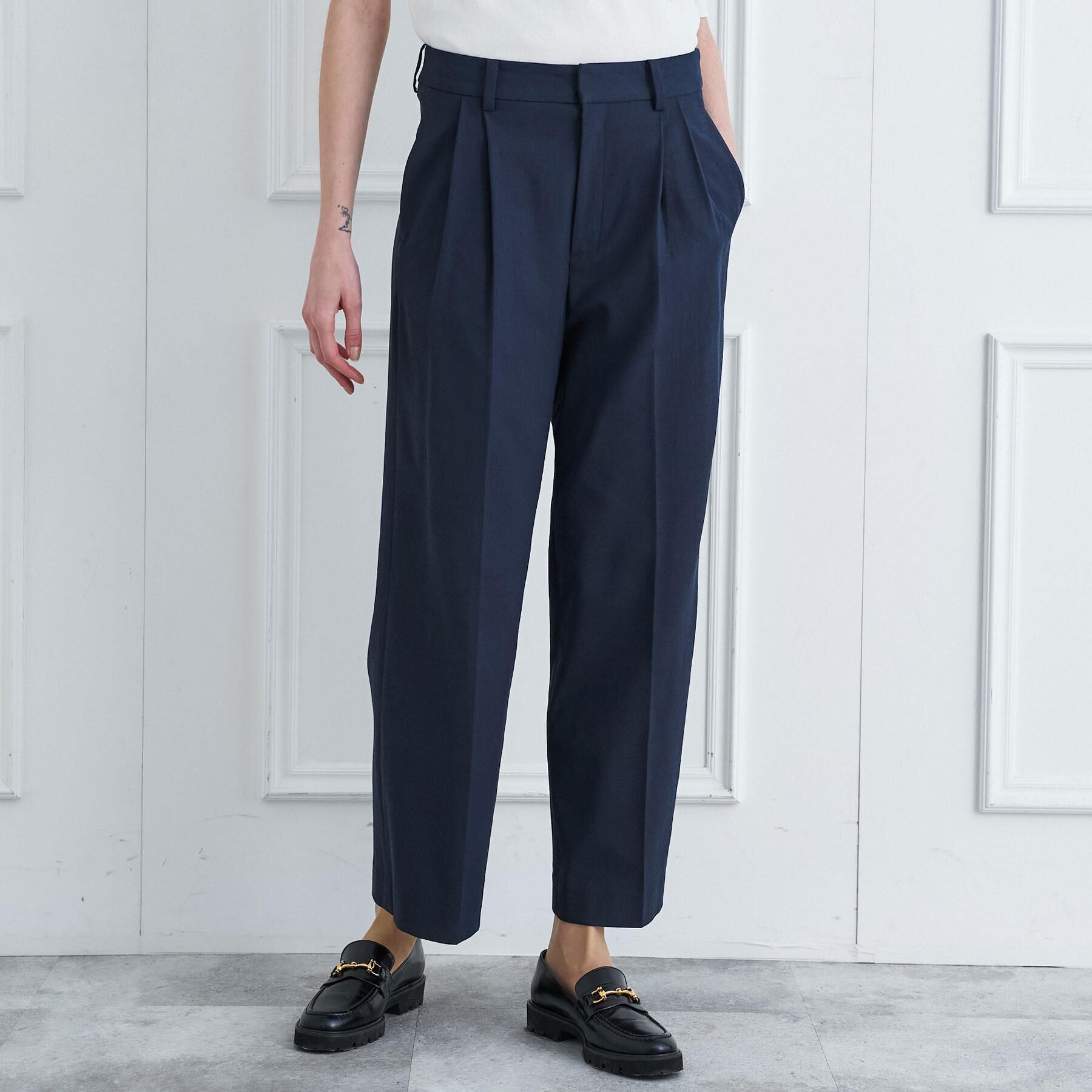 DRESSTERIOR「【吸水速乾/セットアップ可】リネンブレンドオックス ワイドパンツ」|その他|