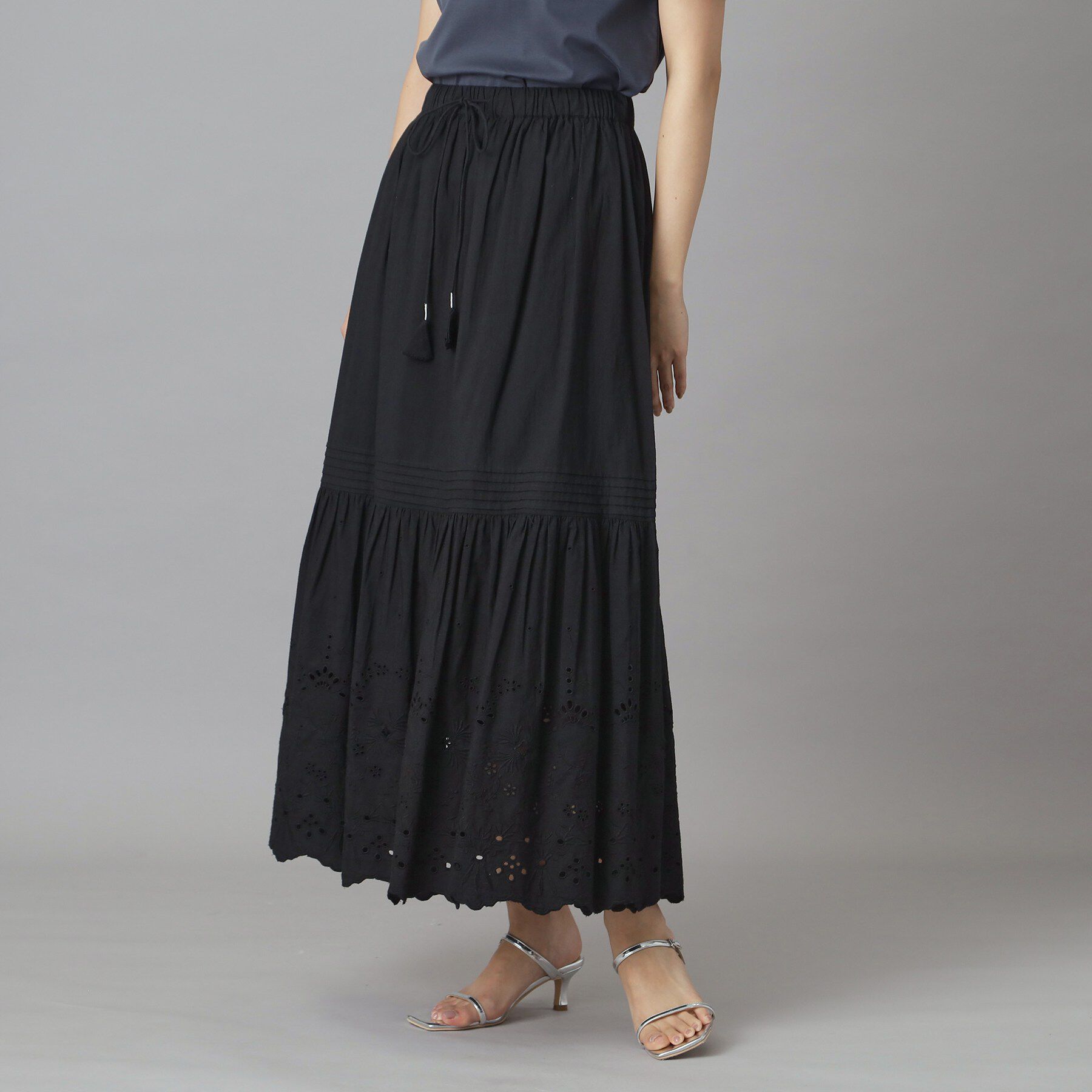 DRESSTERIOR「ウォッシャブルエンブロイダリースカート」|スカート|