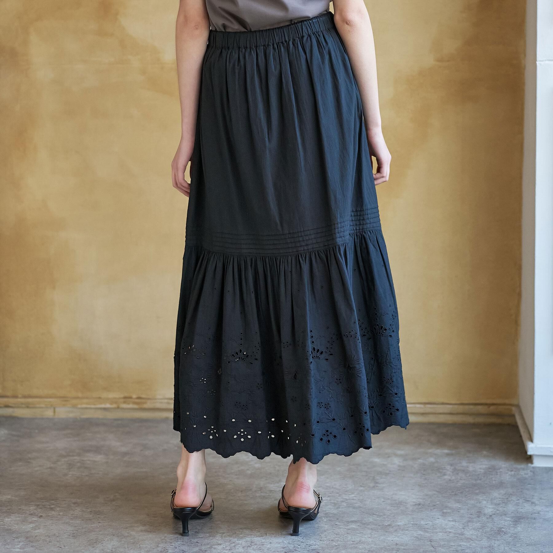 DRESSTERIOR「ウォッシャブルエンブロイダリースカート」|スカート|