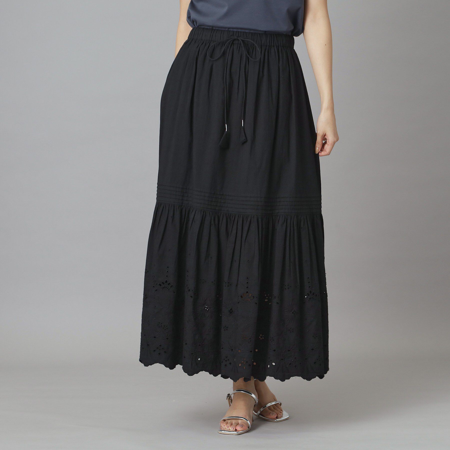 DRESSTERIOR「ウォッシャブルエンブロイダリースカート」|スカート|