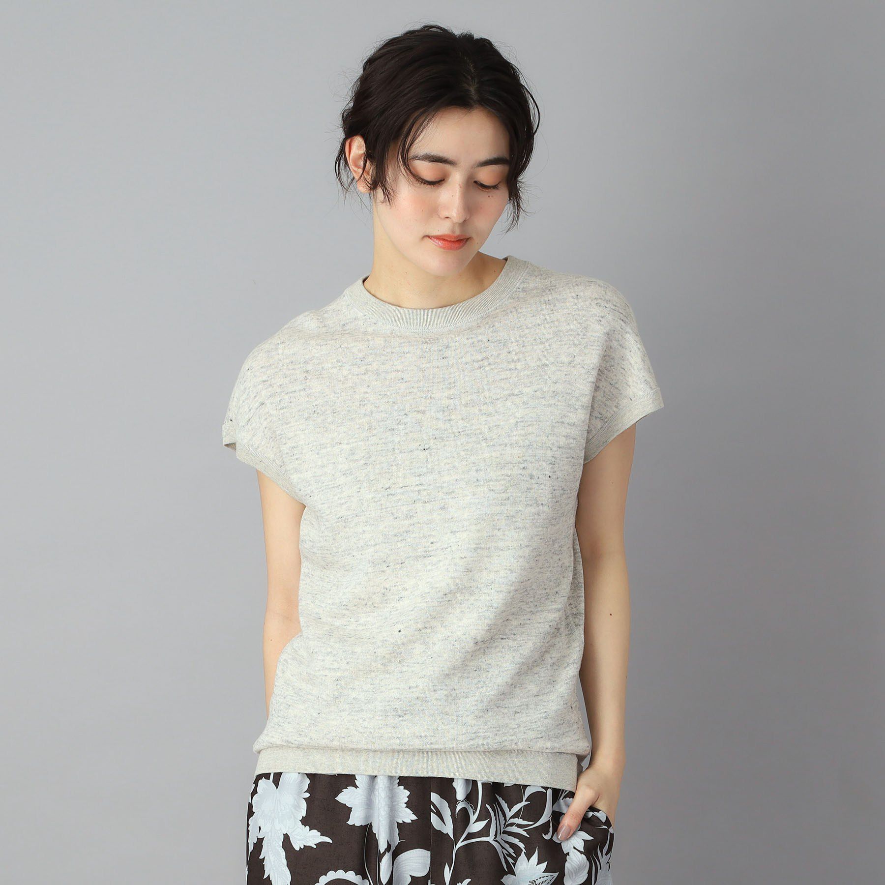 DRESSTERIOR「【ウォッシャブル／セットアップ可】リネン混裏毛フレンチプルオーバー」|Tシャツ・カットソー|