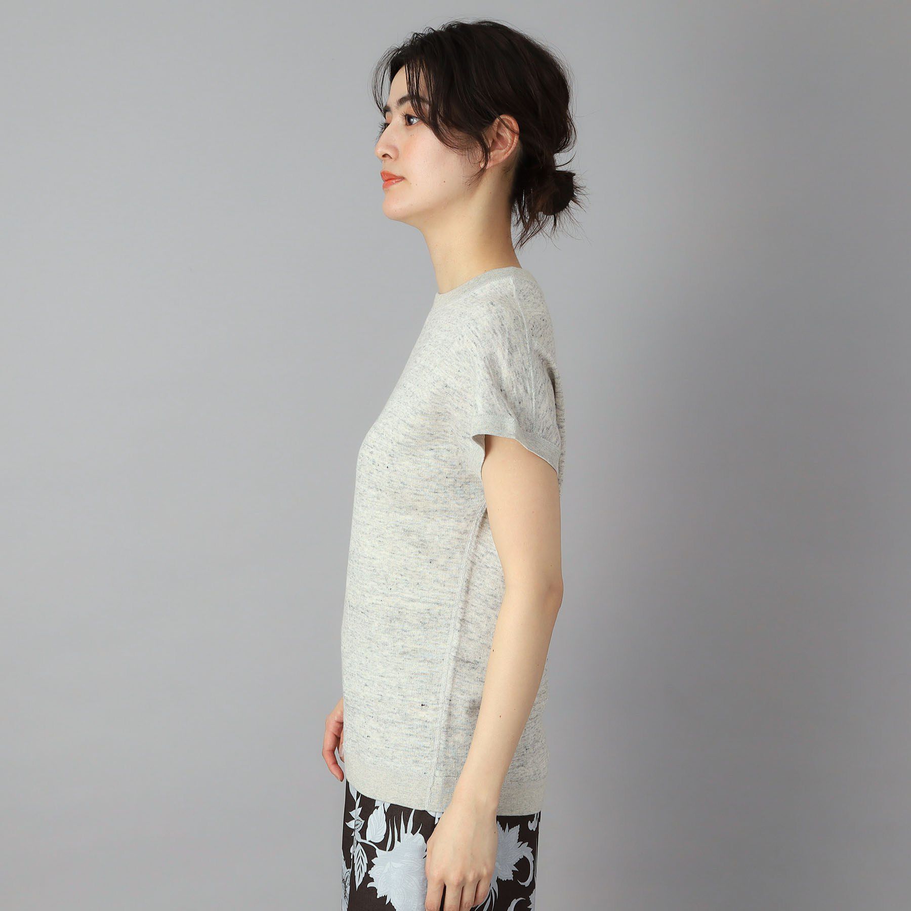 DRESSTERIOR「【ウォッシャブル／セットアップ可】リネン混裏毛フレンチプルオーバー」|Tシャツ・カットソー|