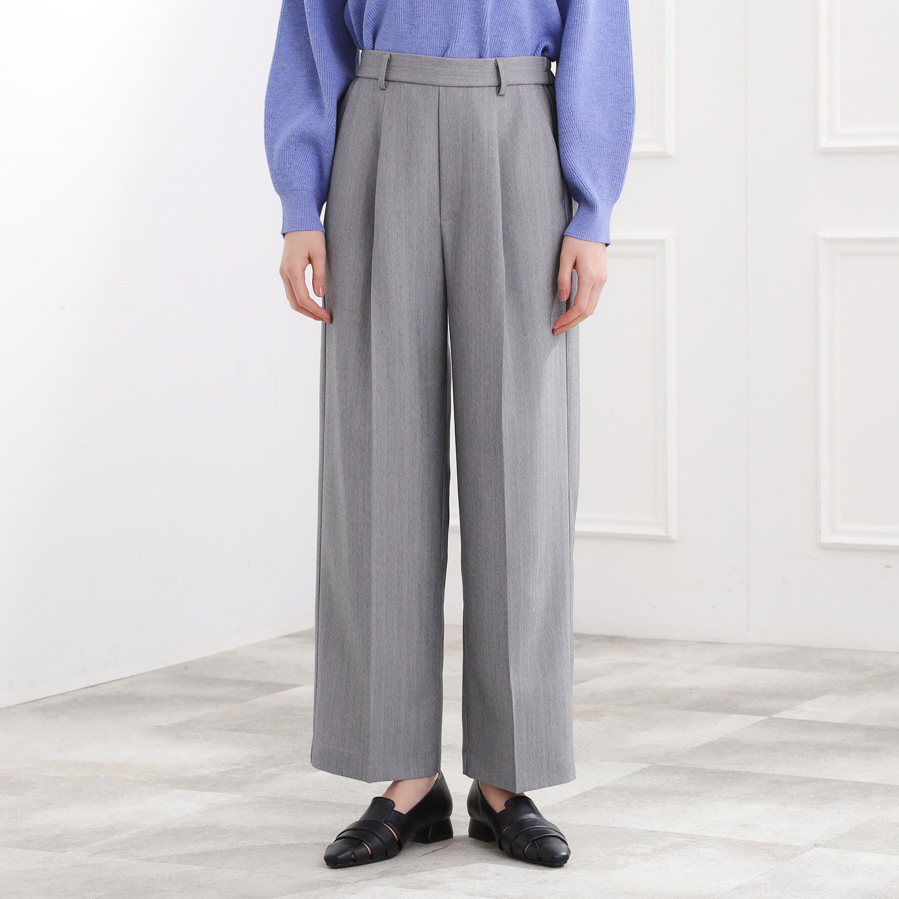 grove「スタイリングが上品に決まる、ウールライクワイドパンツ」|その他|