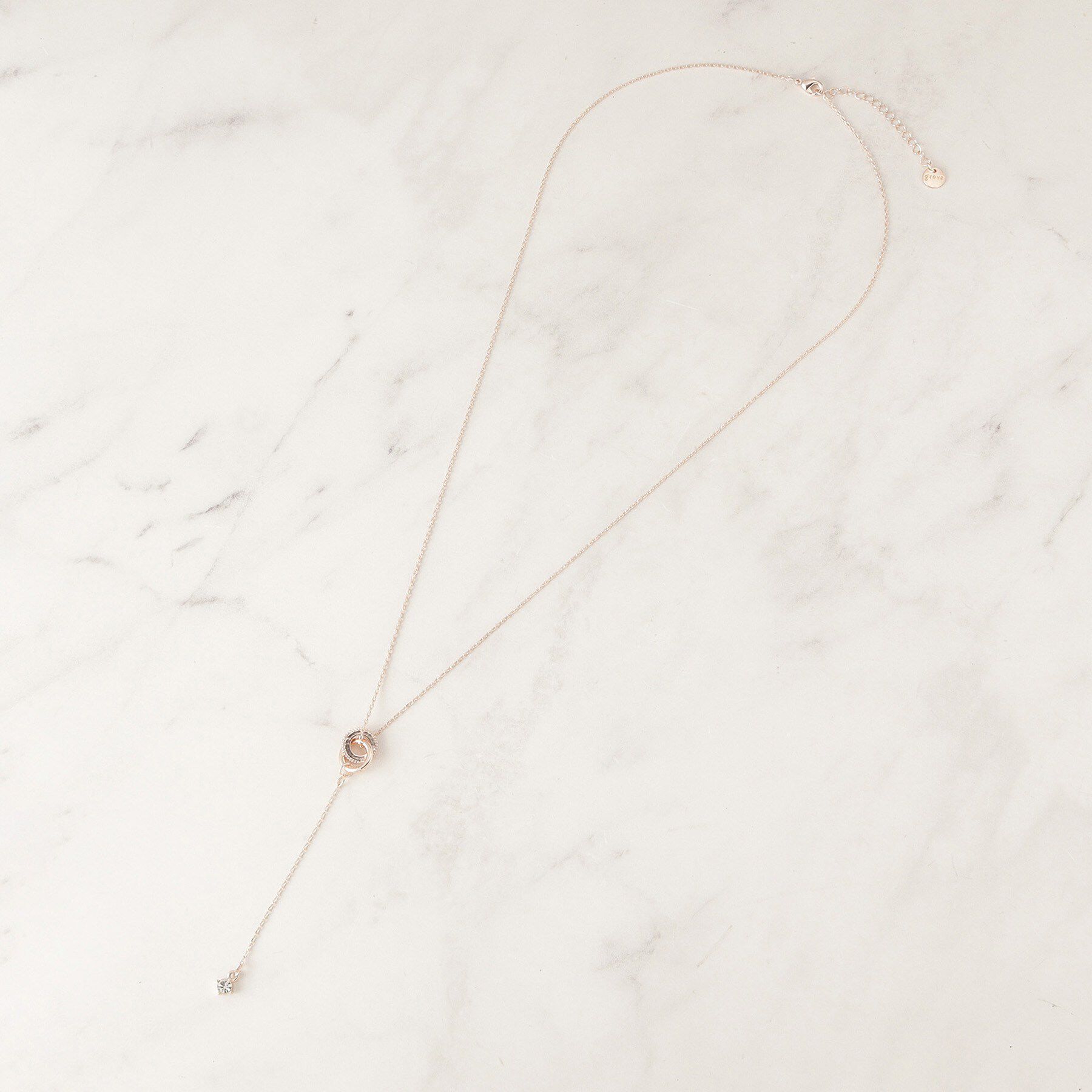 grove「ビジューリングY字ネックレス」|ネックレス|