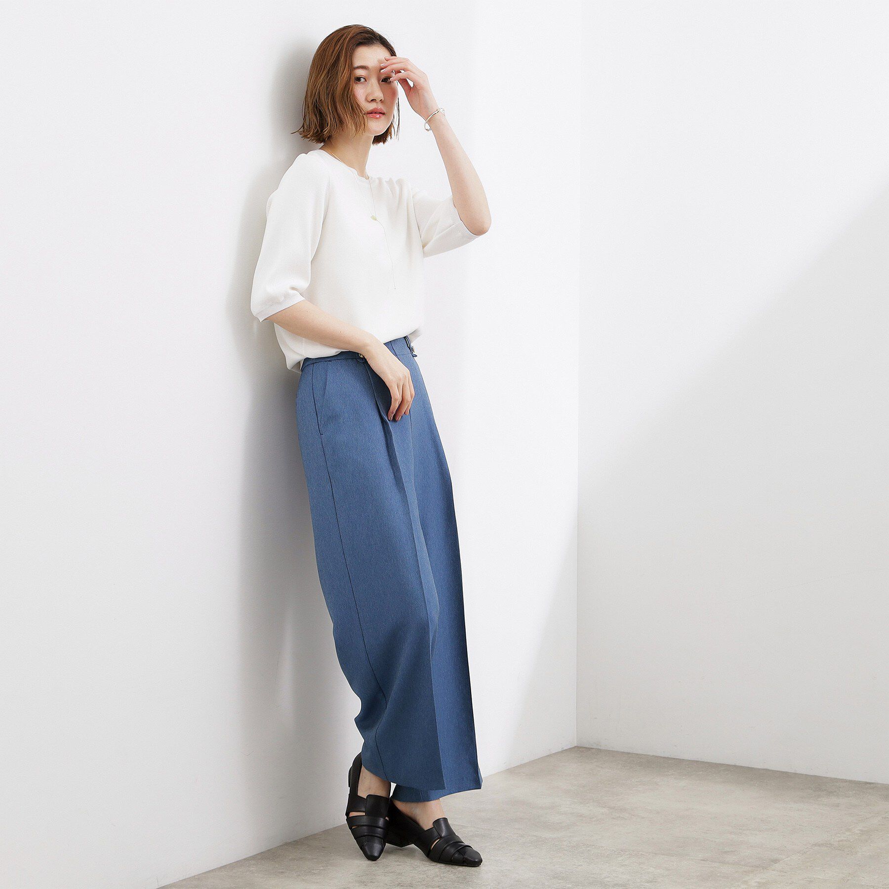 grove「デニムライク ワイドストレートパンツ」|その他|