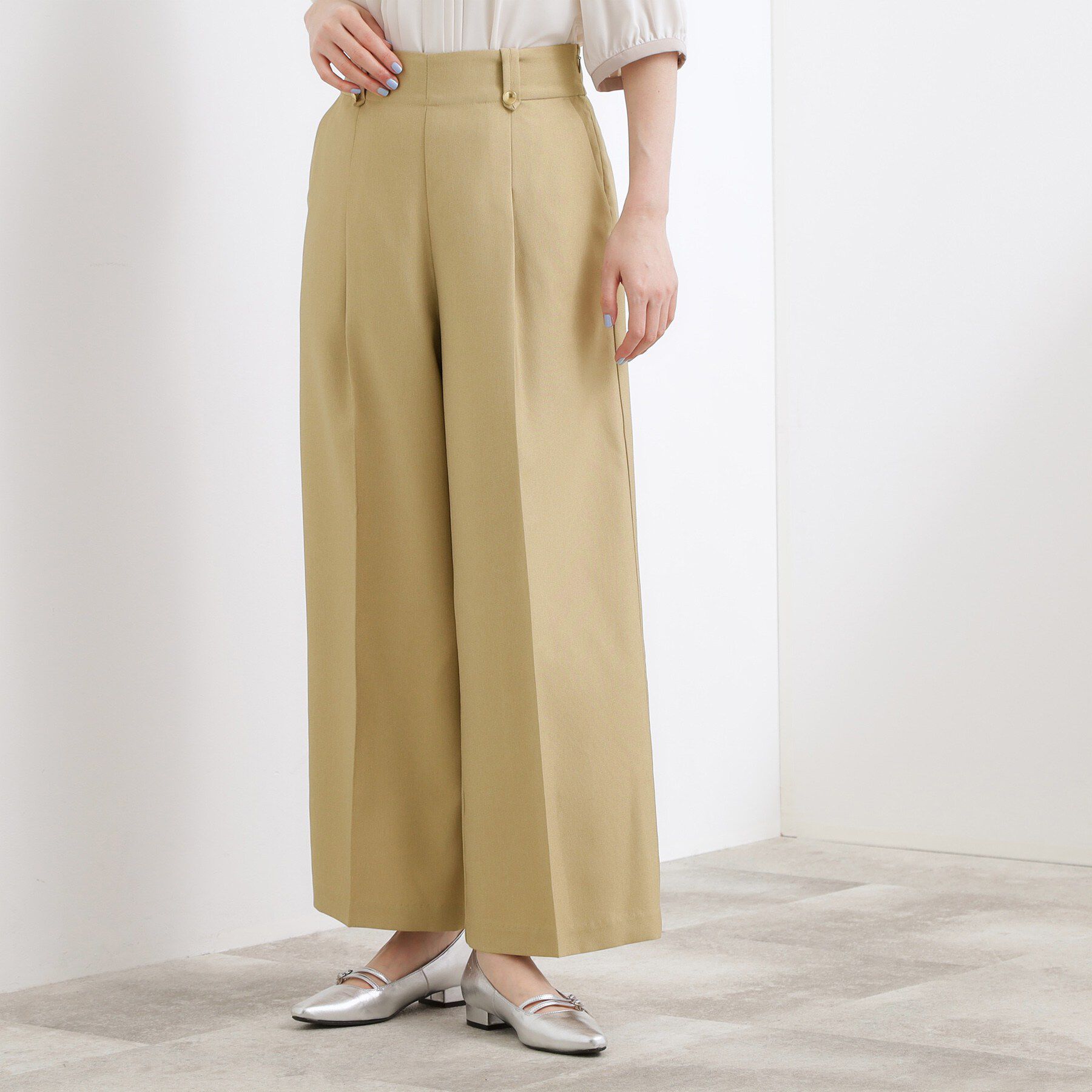 grove「デニムライク ワイドストレートパンツ」|その他|