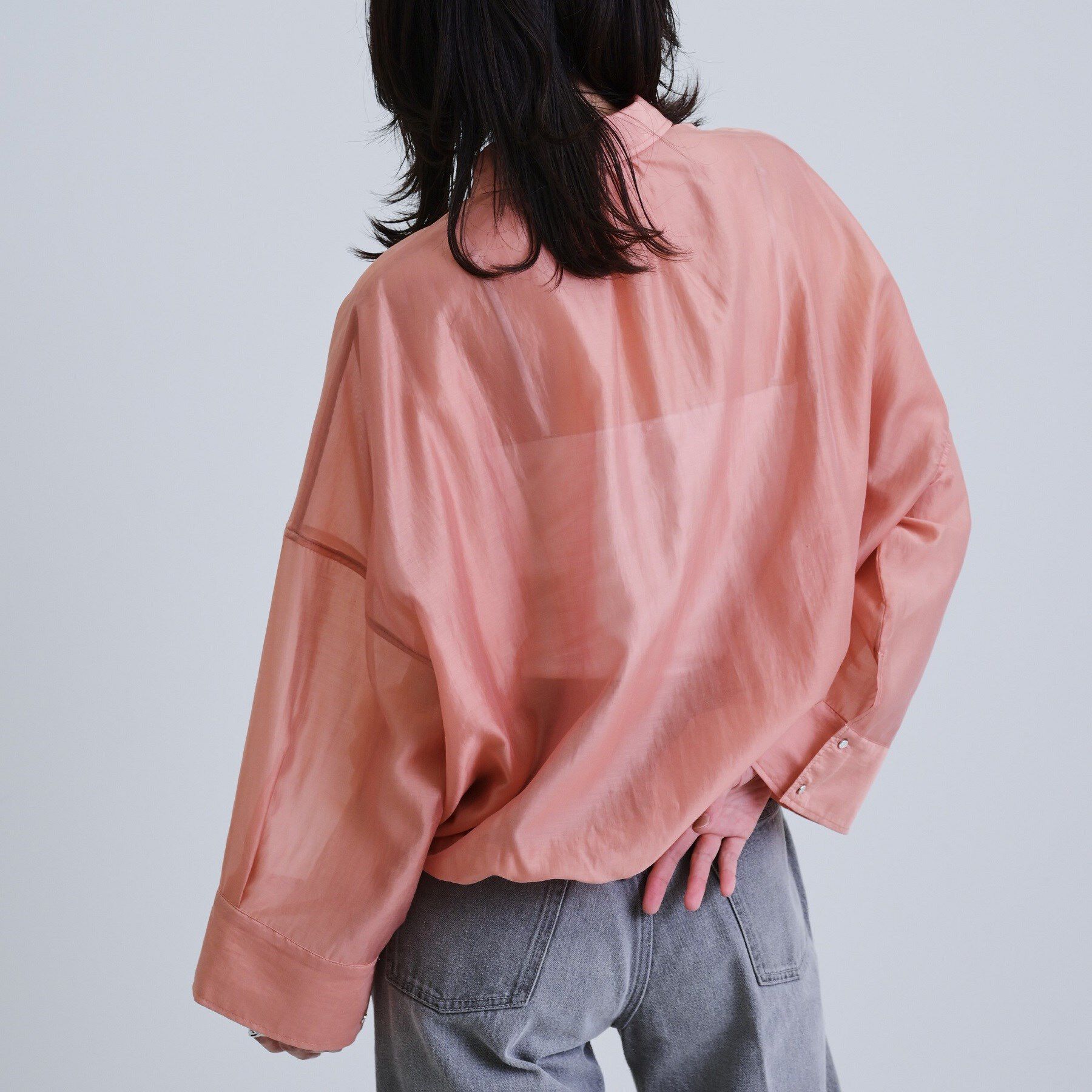 GALLEST「【再入荷】シアーローンステンカラーシャツ/シアーシャツ/シアートップス」|シャツ・ブラウス|