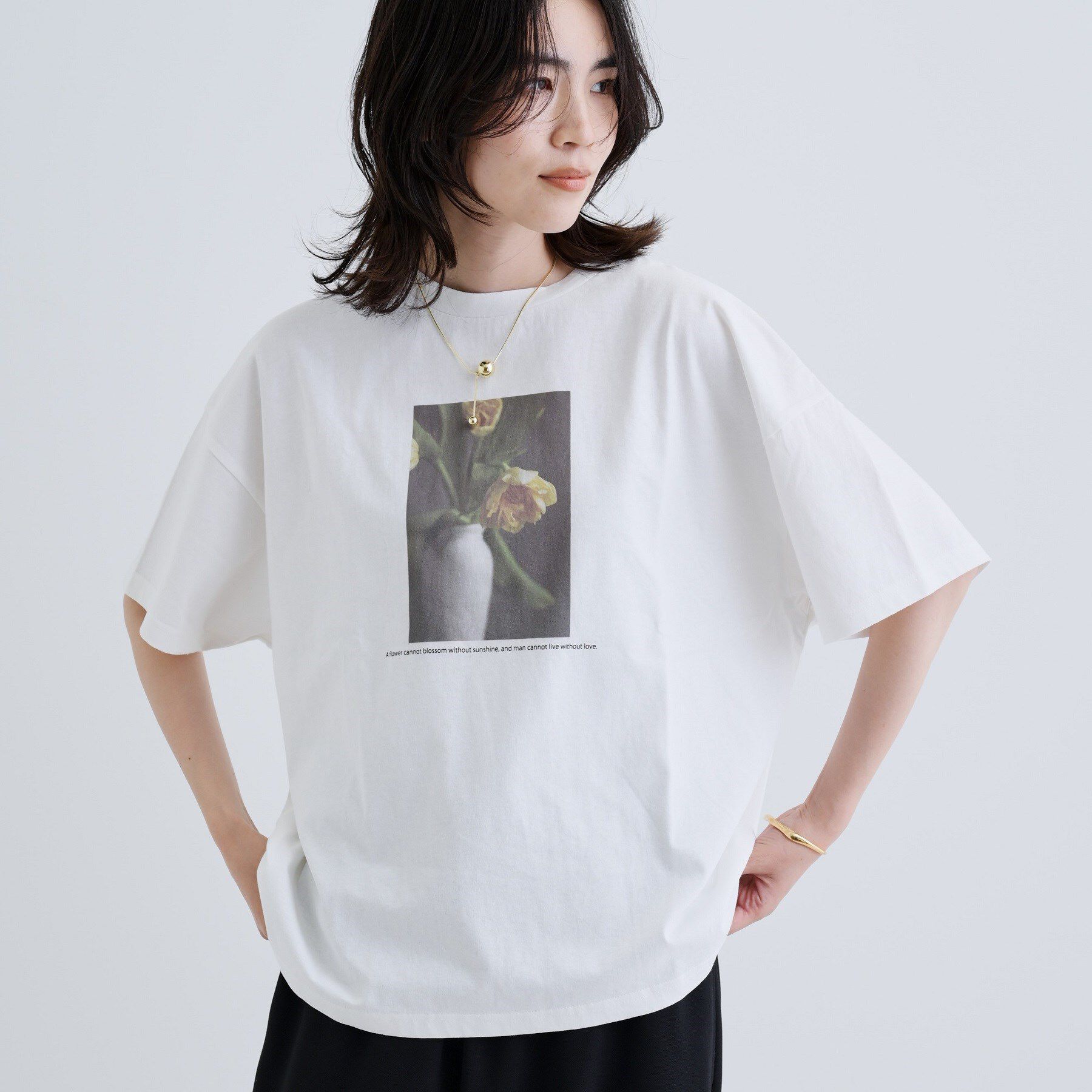 GALLEST「【一部店舗限定】フラワープリントT」|Tシャツ・カットソー|