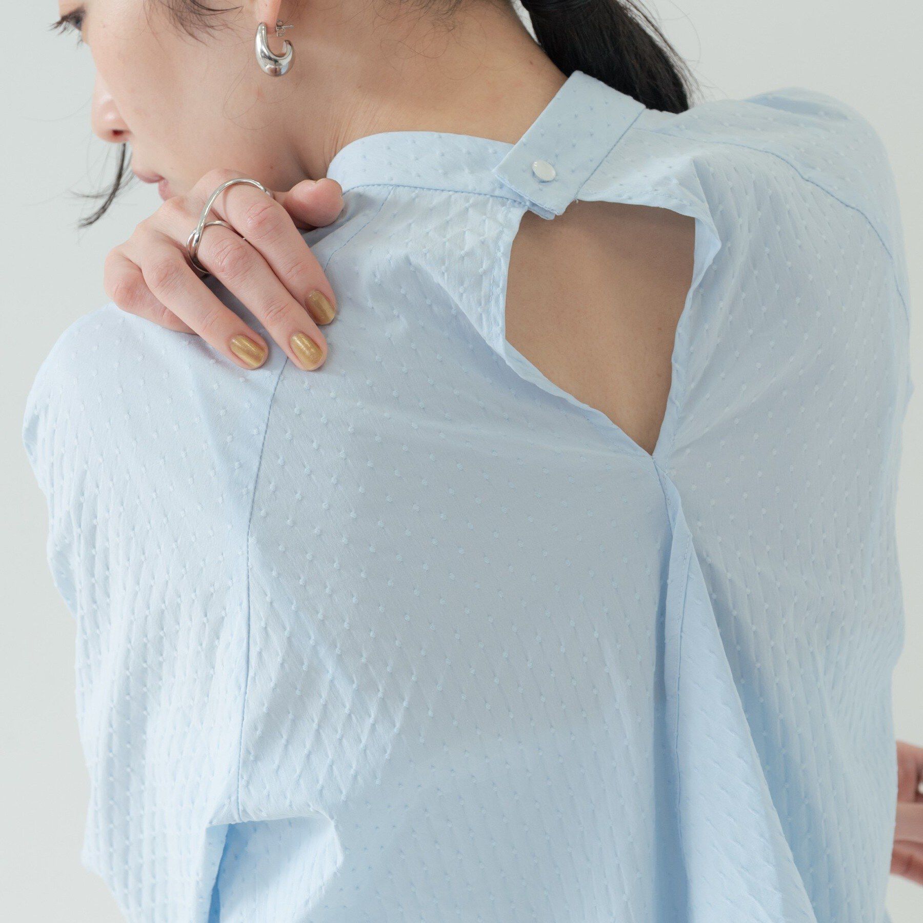 GALLEST「フィッシュテールスタンドネックシャツ」|シャツ・ブラウス|