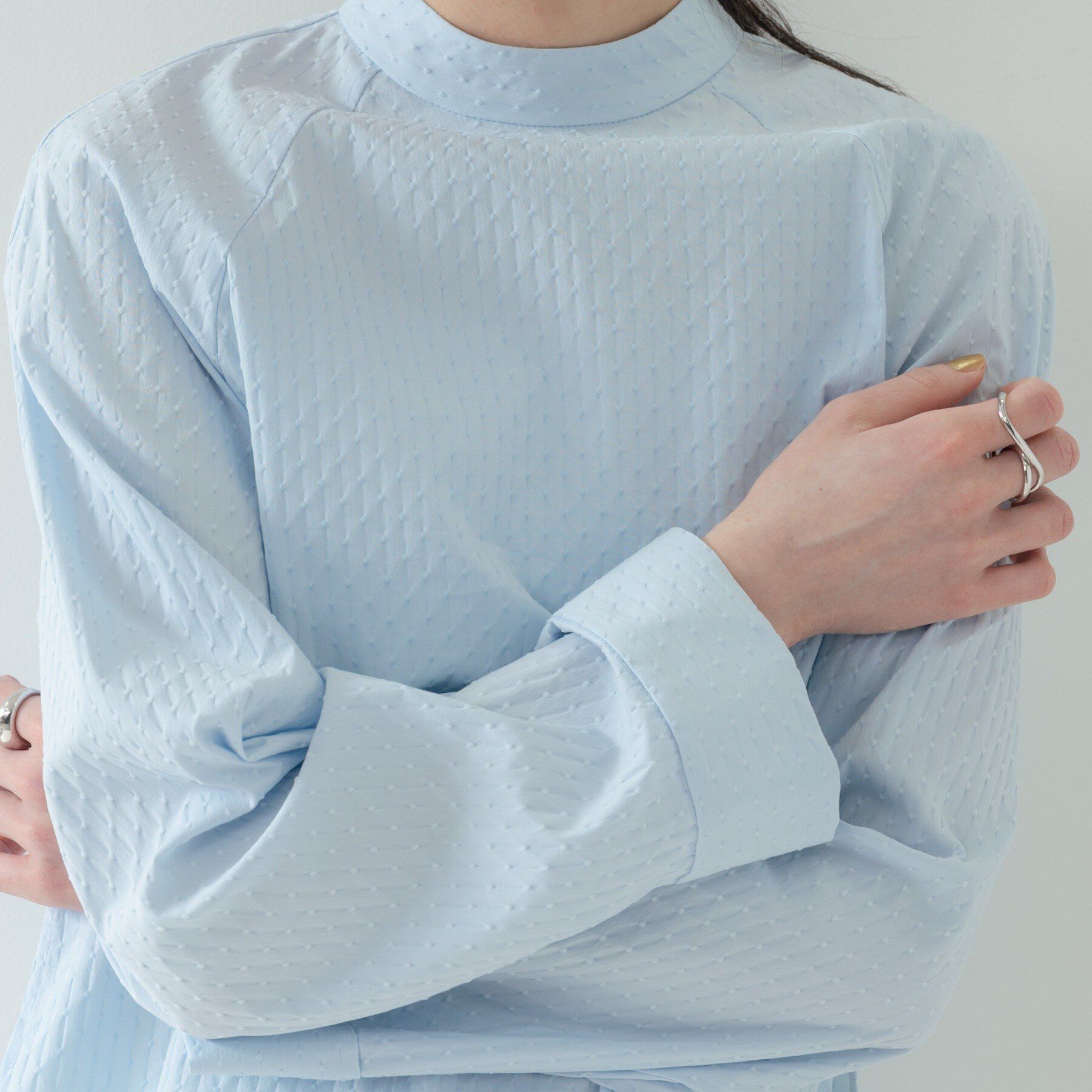 GALLEST「フィッシュテールスタンドネックシャツ」|シャツ・ブラウス|