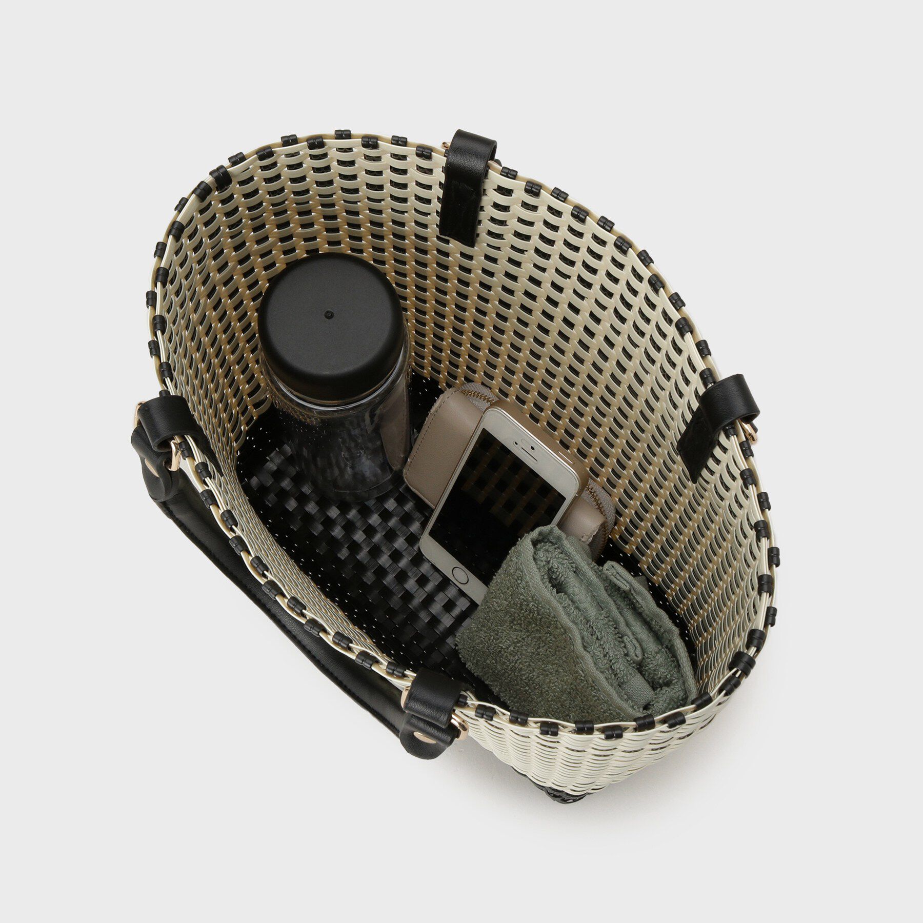 INDIVI「【配色デザイン】メルカド編みスクエアバッグ」|トートバッグ|