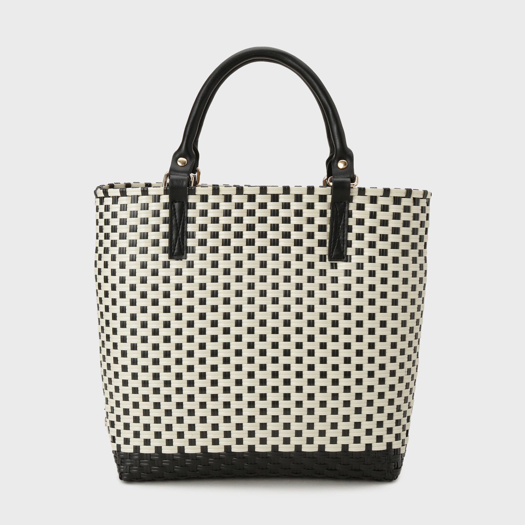 INDIVI「【配色デザイン】メルカド編みスクエアバッグ」|トートバッグ|