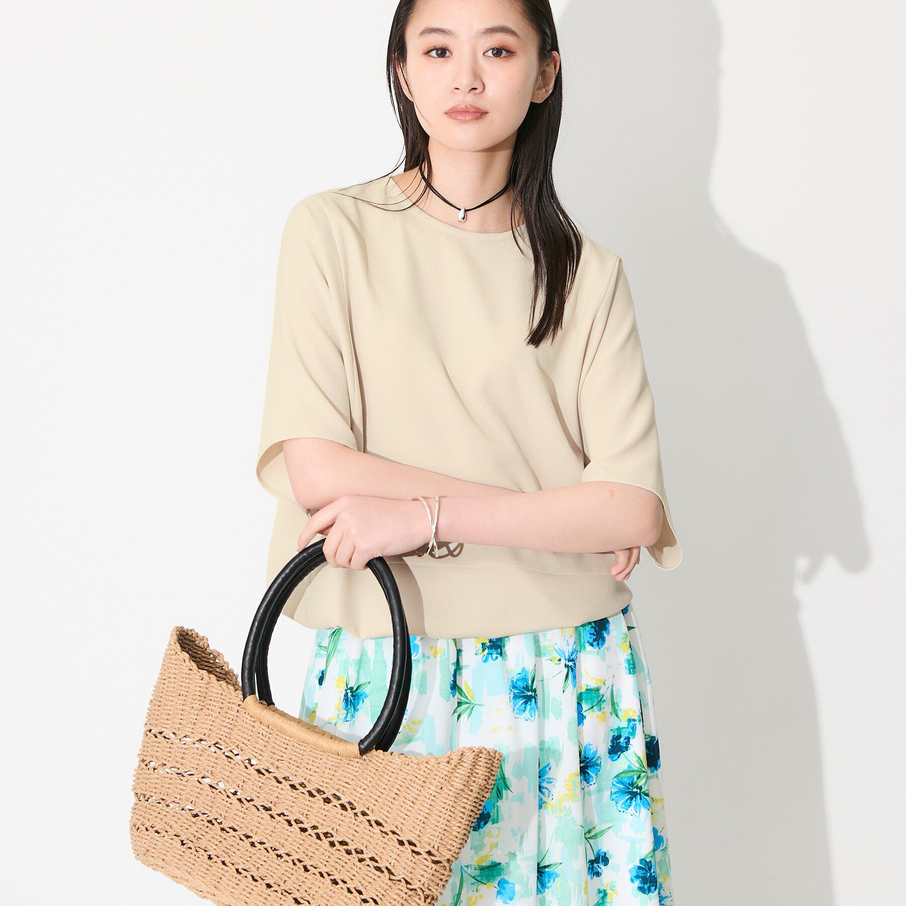 INDIVI「【洗える／2WAY／裾ドロスト付き】 ドルマンスリーブチュニックトップス」|Tシャツ・カットソー|