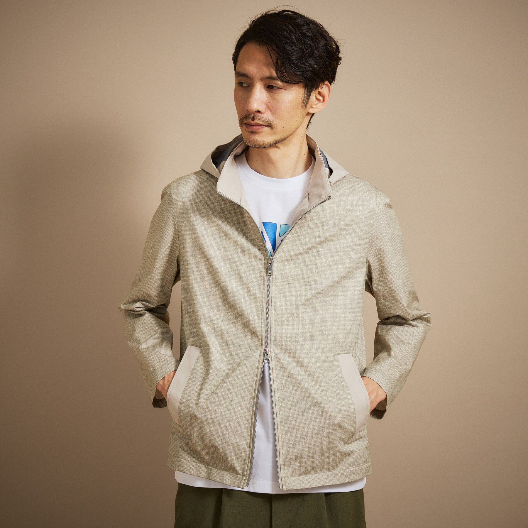 TAKEO KIKUCHI「2WAYアクティブ ライト ブルゾン」|ブルゾン・スタジャン|ライトベージュ(05