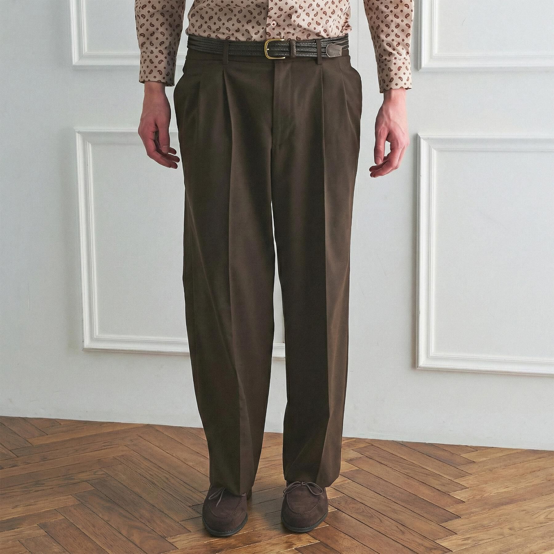 TAKEO KIKUCHI「【BOWLER HAT LABEL】TWギャバジン ワイドイージースラックス」|その他|