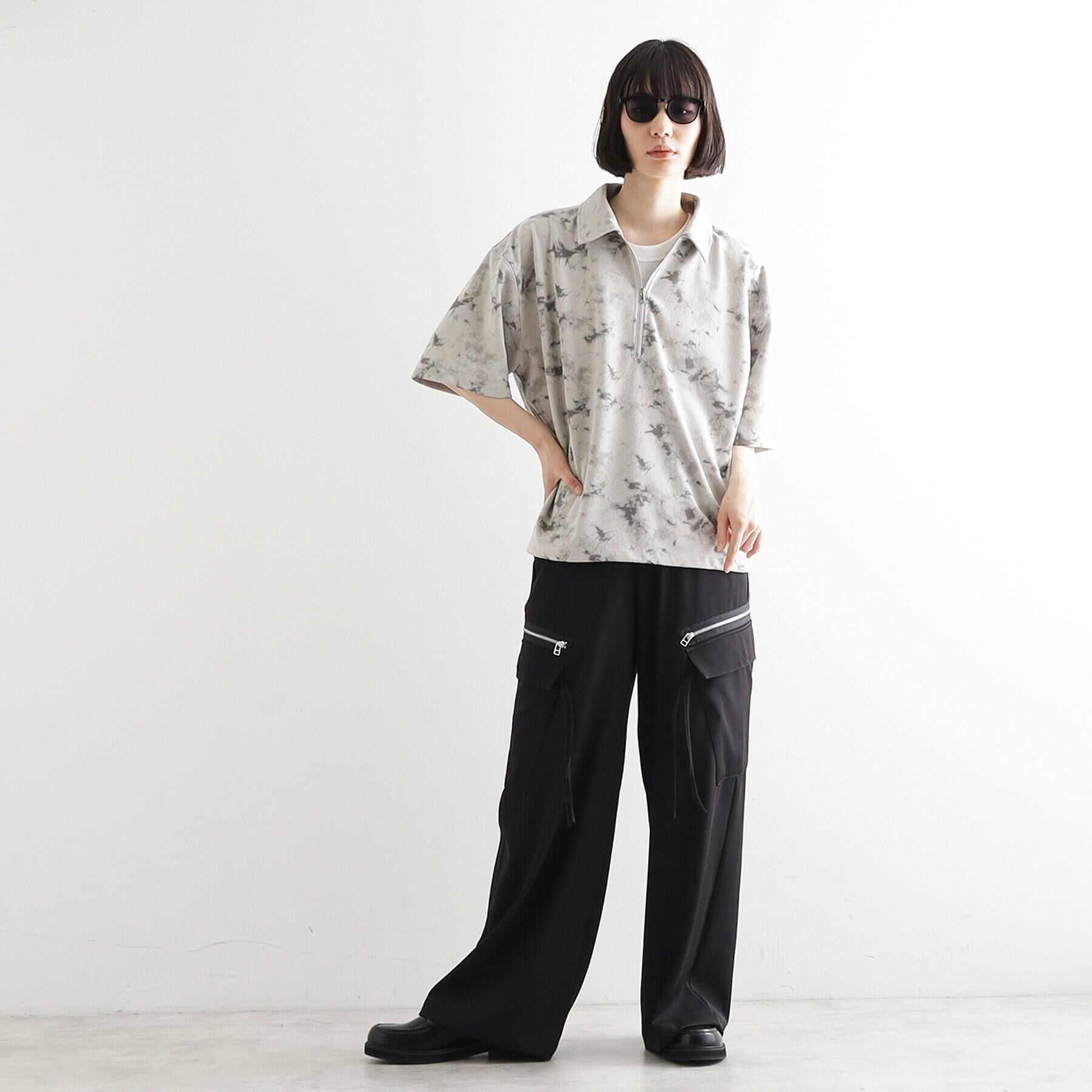 tk.TAKEO KIKUCHI「ヴィンテージライクハーフジップポロシャツ」|ポロシャツ|