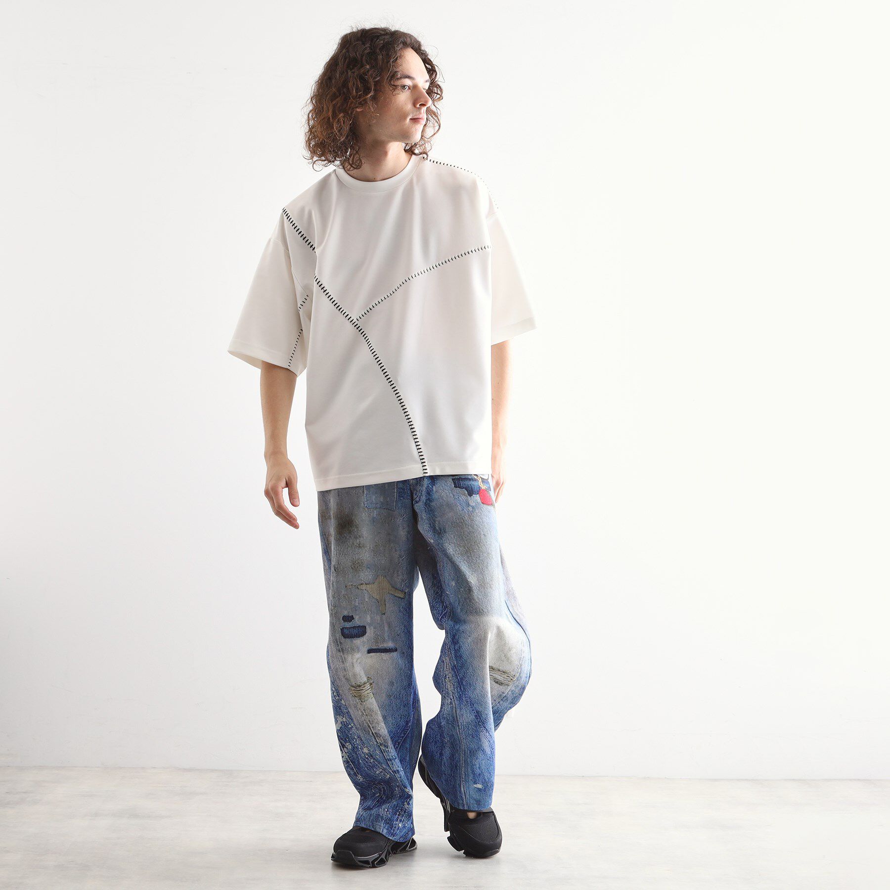 tk.TAKEO KIKUCHI「ハンドステッチスイッチカットソー」|Tシャツ・カットソー|