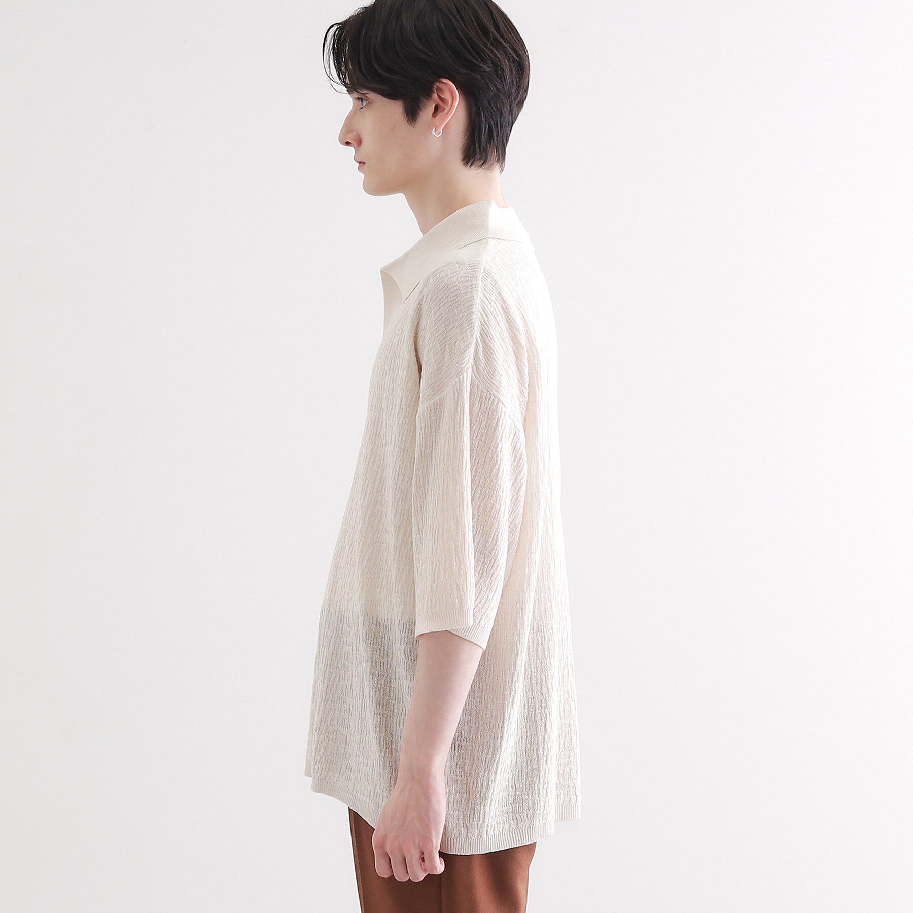 tk.TAKEO KIKUCHI「スキッパーニットポロシャツ」|ポロシャツ|