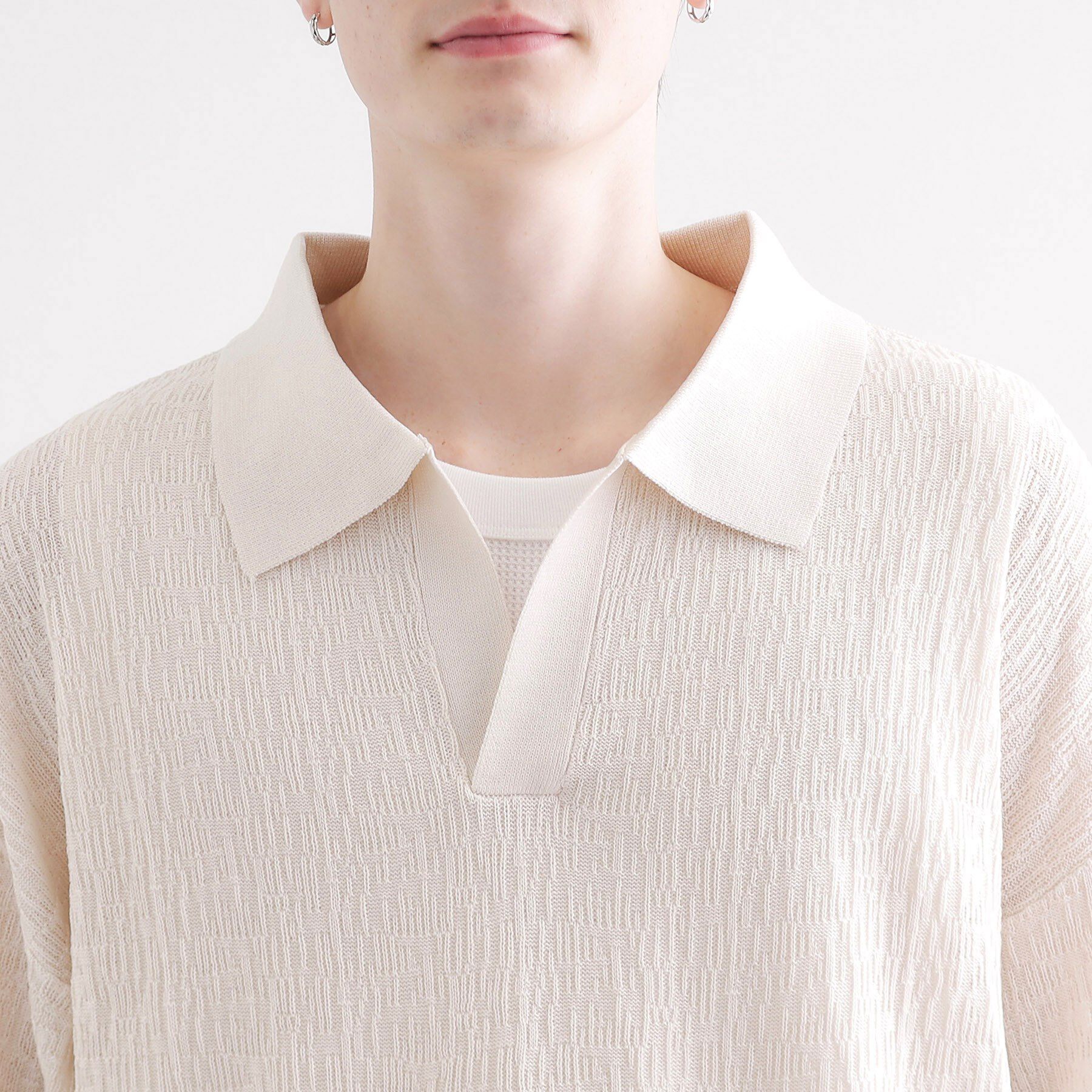 tk.TAKEO KIKUCHI「スキッパーニットポロシャツ」|ポロシャツ|