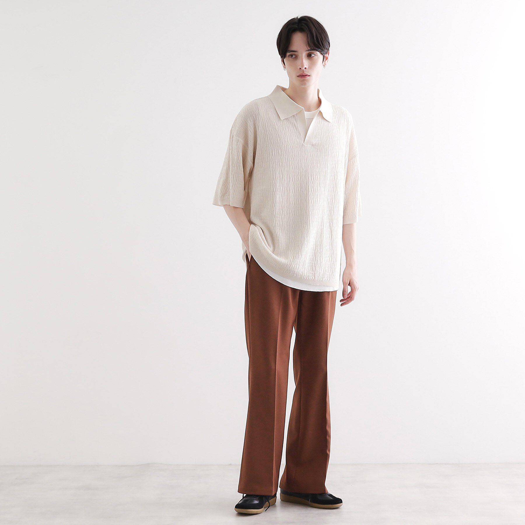 tk.TAKEO KIKUCHI「スキッパーニットポロシャツ」|ポロシャツ|