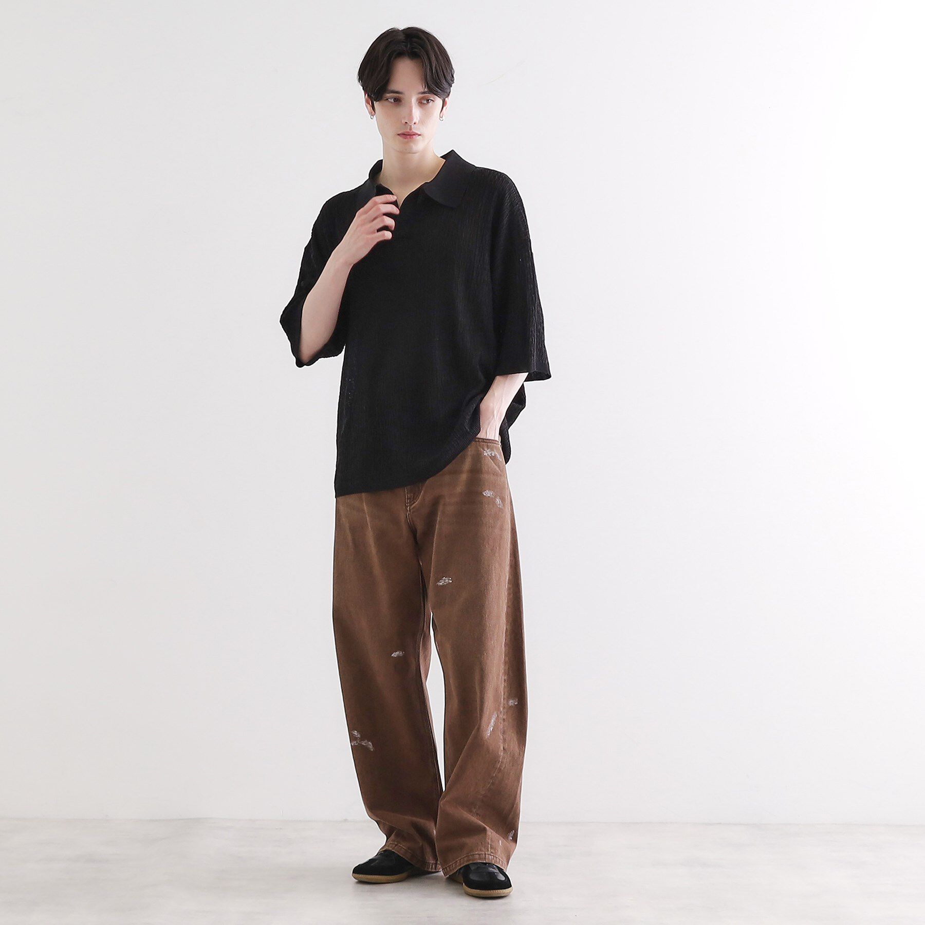 tk.TAKEO KIKUCHI「スキッパーニットポロシャツ」|ポロシャツ|