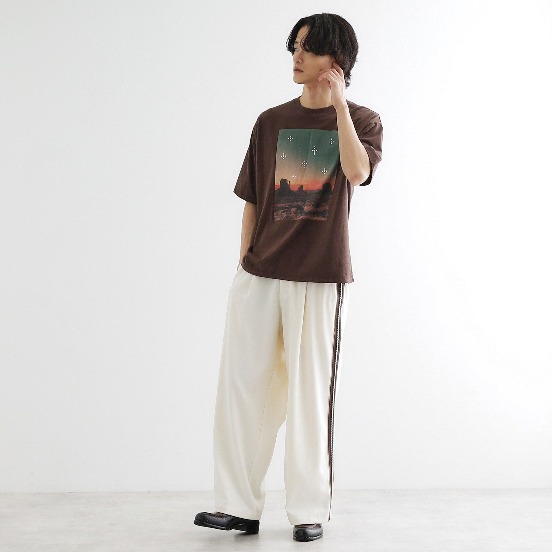 tk.TAKEO KIKUCHI「ウェスタンフォトスタッズTシャツ」|Tシャツ・カットソー|